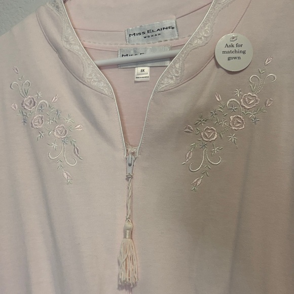 NWT Miss Elaine Light Pink matching Robe and nightgown set 3X - Picture 6 of 11